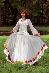 My white flower fairy costume from 2001. 